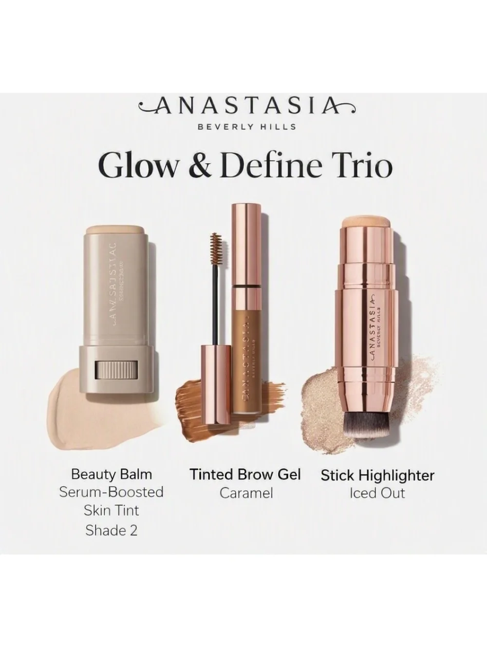 Anastasia Beverly Hills 3-Pc Makeup Bundle Beauty Balm, Brow Gel & Highlighter